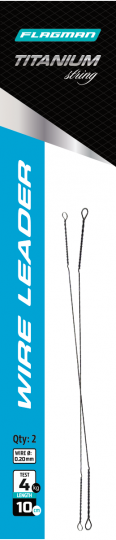 FLAGMAN Поводок скрутка  Wire Leader Titan 4кг 10см 0,20мм 2шт