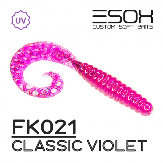Twirly Grub 3" (80мм) 6шт FK021 Classic Violet